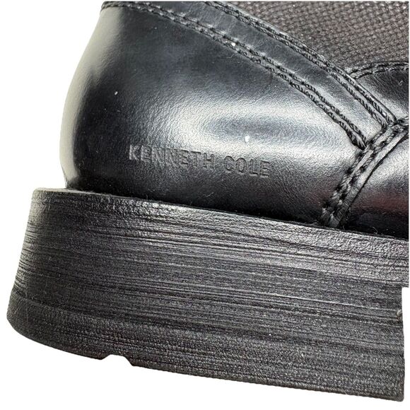 Kenneth Cole Mind-Set Zip High Boots Shoes Black Leather  Size 8 Mens Lace / Zip main image 6